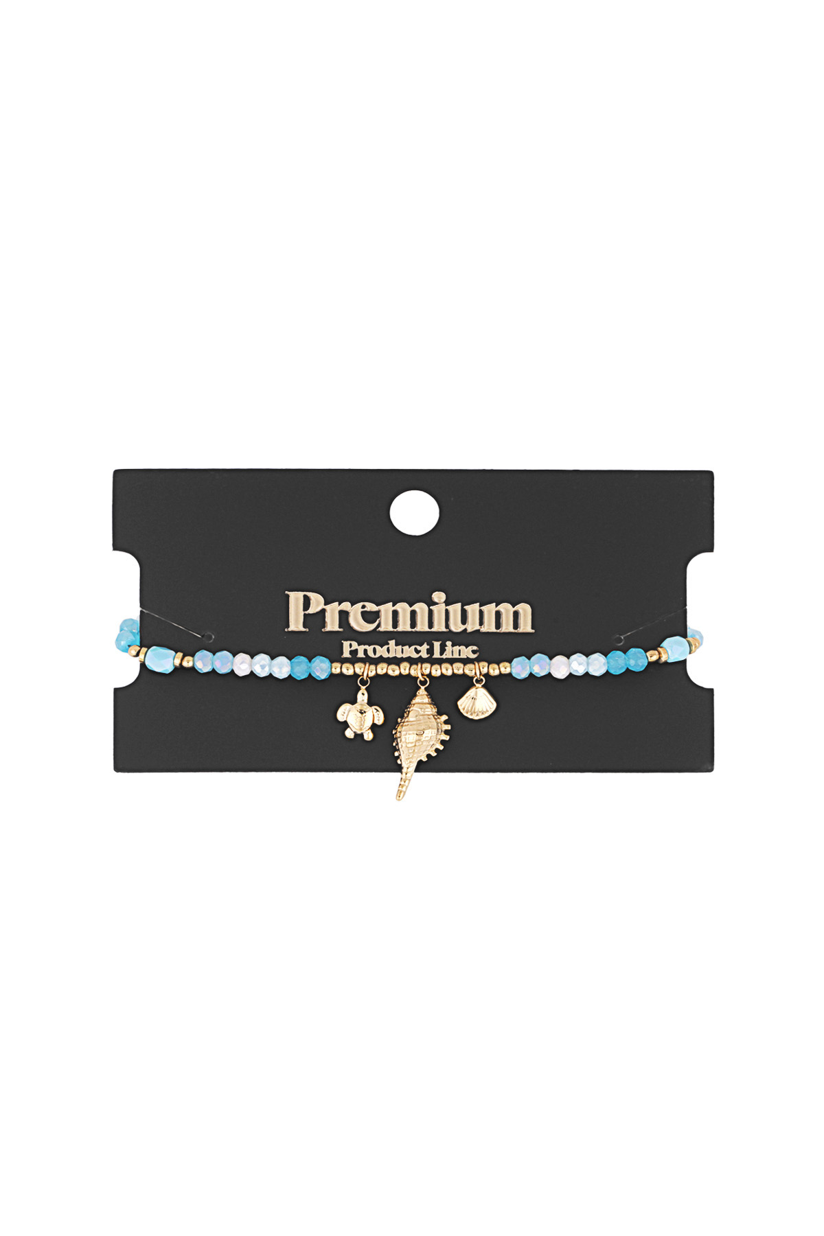 Braccialetto conchiglia spettacolo - Colore oro blu h5 Immagine3