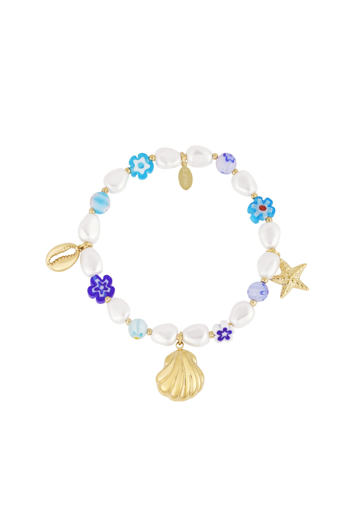 Bracelet extra vie marine - Couleur bleu or h5 