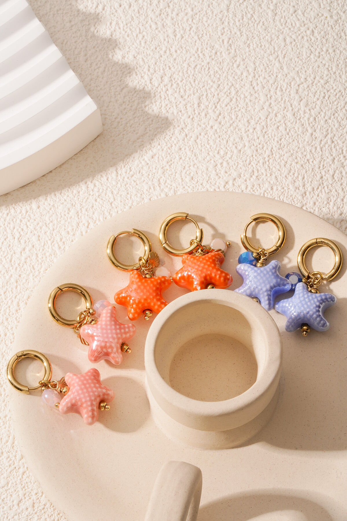 Pendientes estrellados - Color azul y dorado h5Imagen4