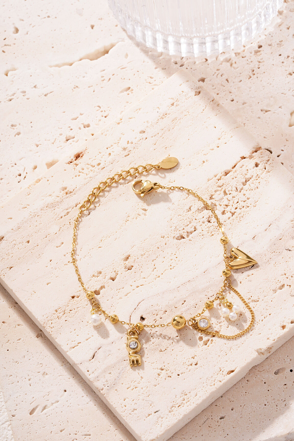 Verbundenes Liebesarmband - Goldfarben h5 Bild7