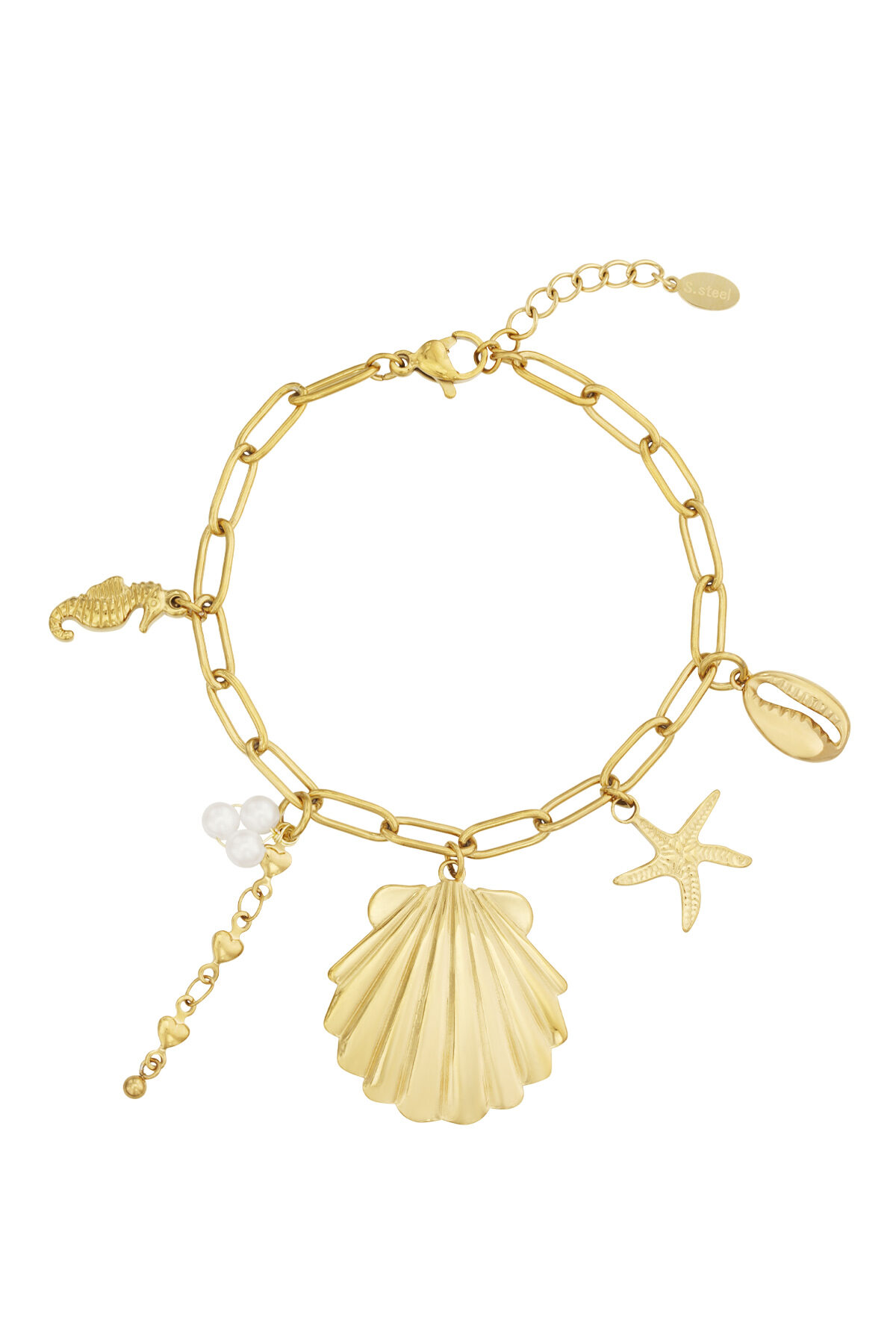 Großes Beachy-Armband – Goldfarben 2
