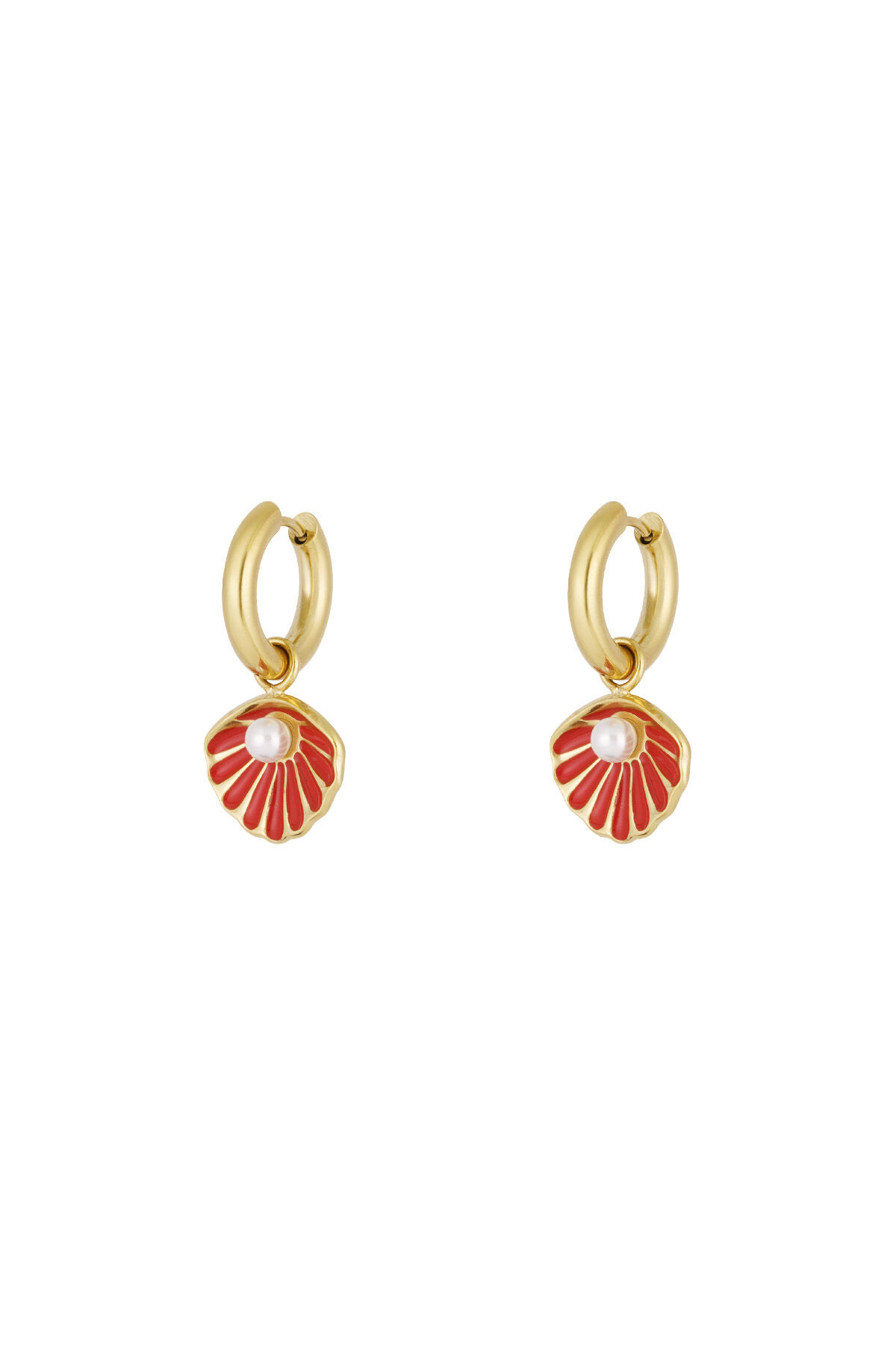 boucles d'oreilles coquillages dorés 