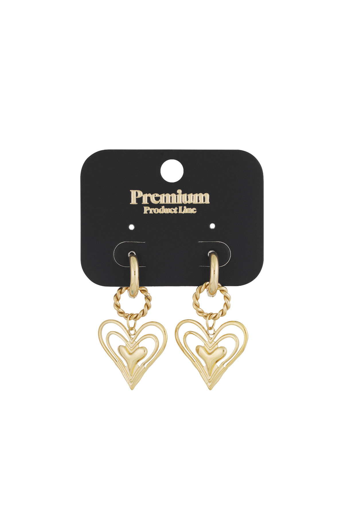 oorbellen what's love - Goud kleur kleurig Afbeelding3