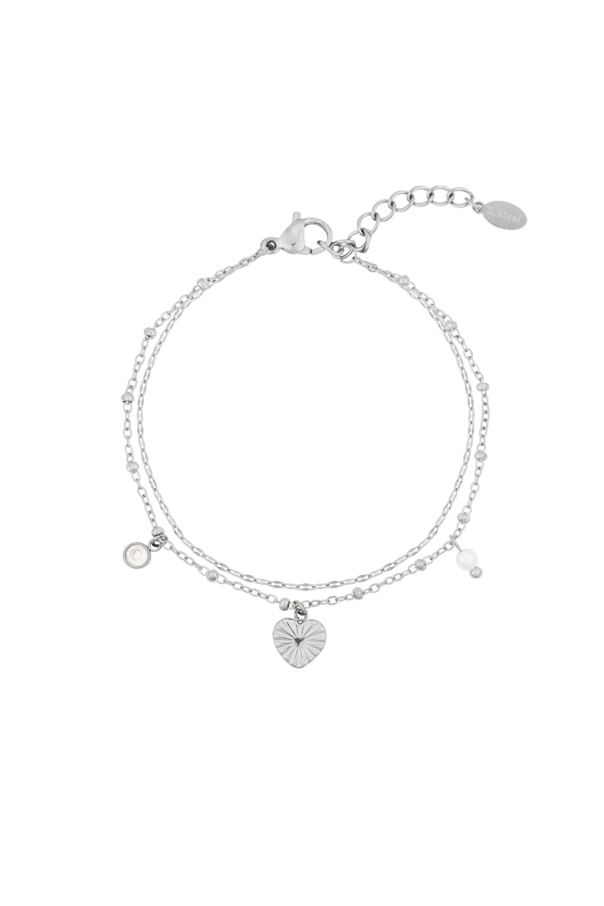 Love Love Love Armband - Silberfarben 2