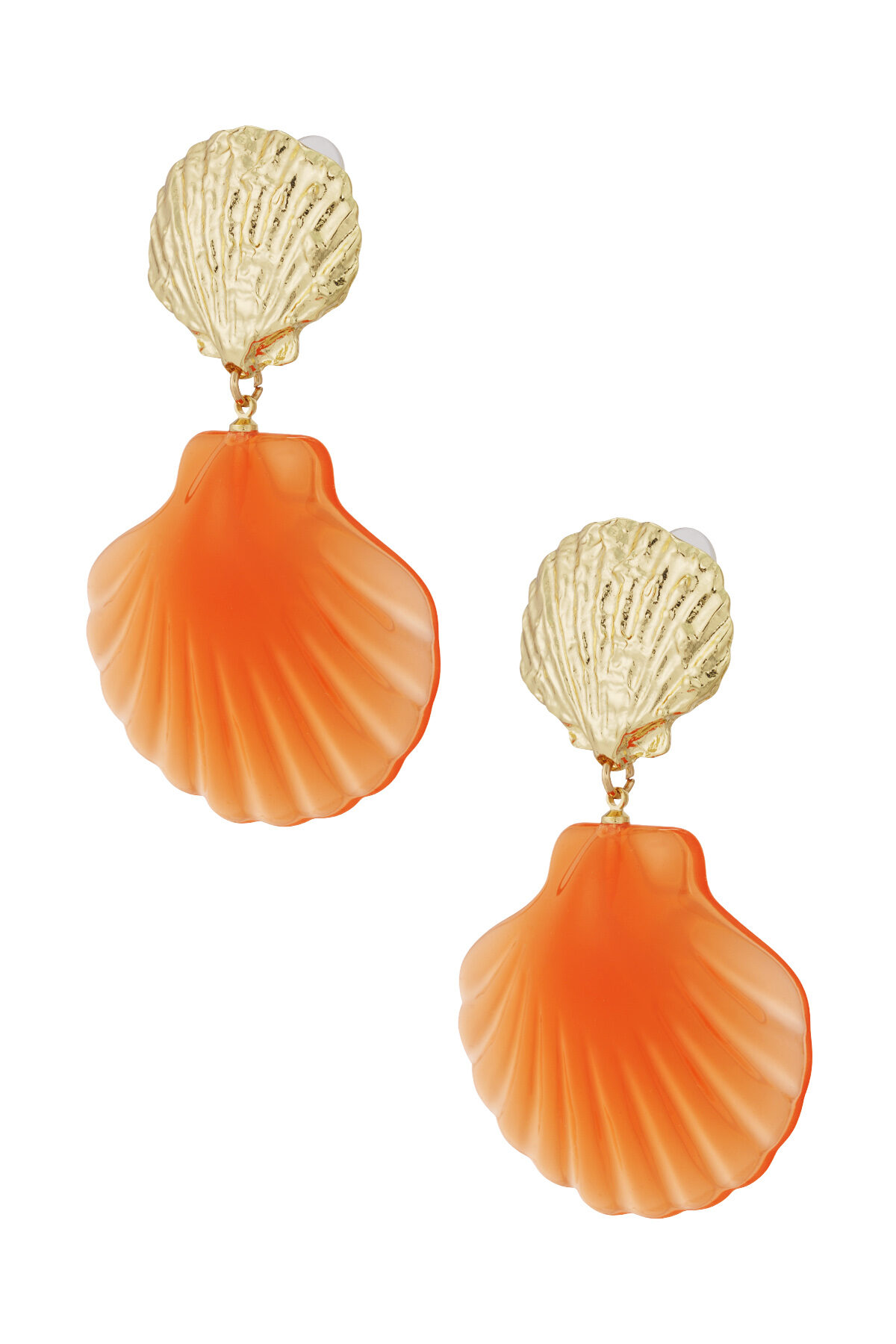 pink shell earrings - pink & 2