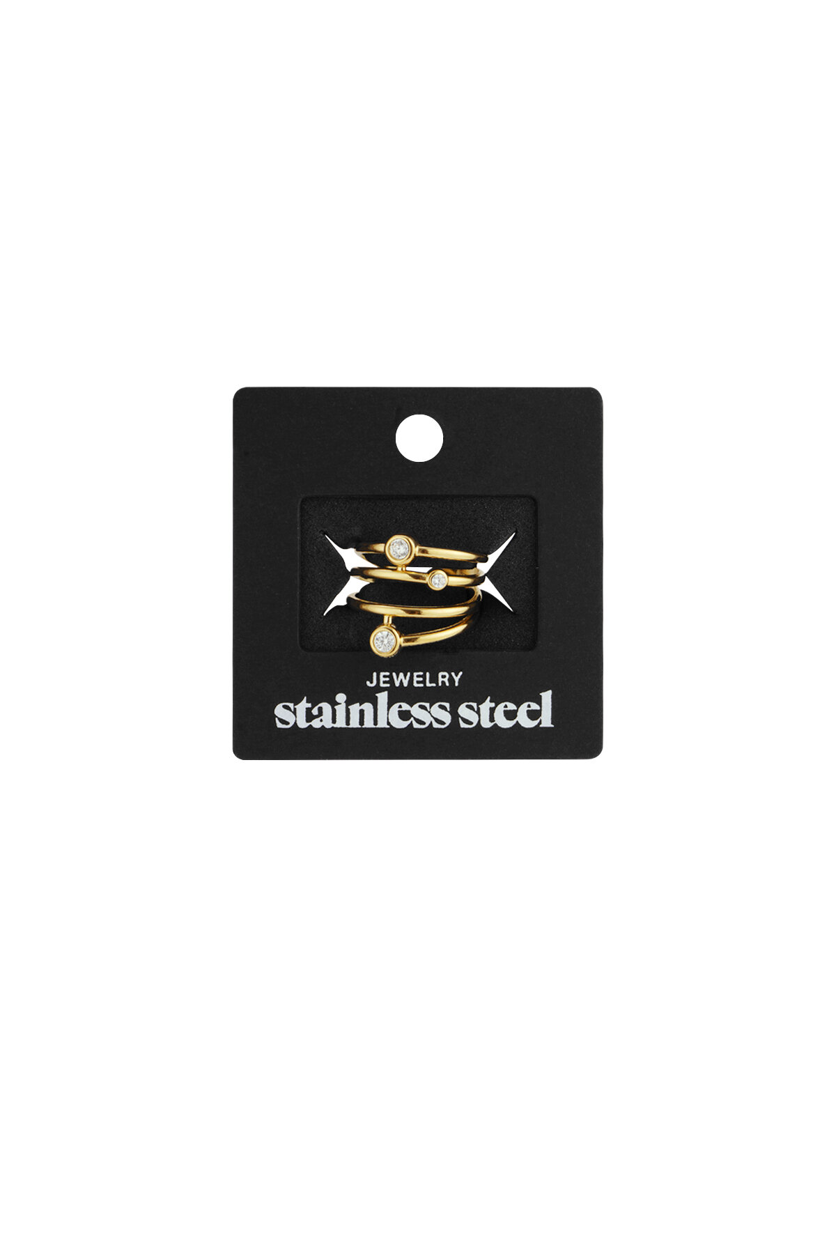 Stainless Steel Statement Rings lines Casual Daily Simple Series Women's jewelry h5 Picture4