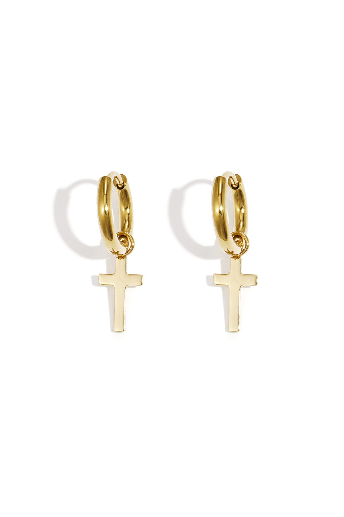 Earrings Faith Silver Color Stainless Steel 2