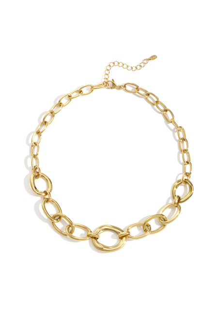 Collares De Cadena De Acero Inoxidable Cadena Casual Diario Serie Simple Joyería De Mujer