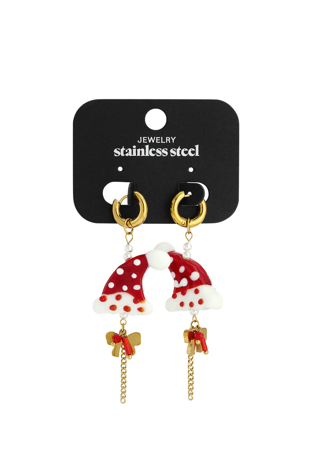 Stainless Steel Drop Earrings Cartoon Casual Christmas Simple Series Women's jewelry h5Picture5