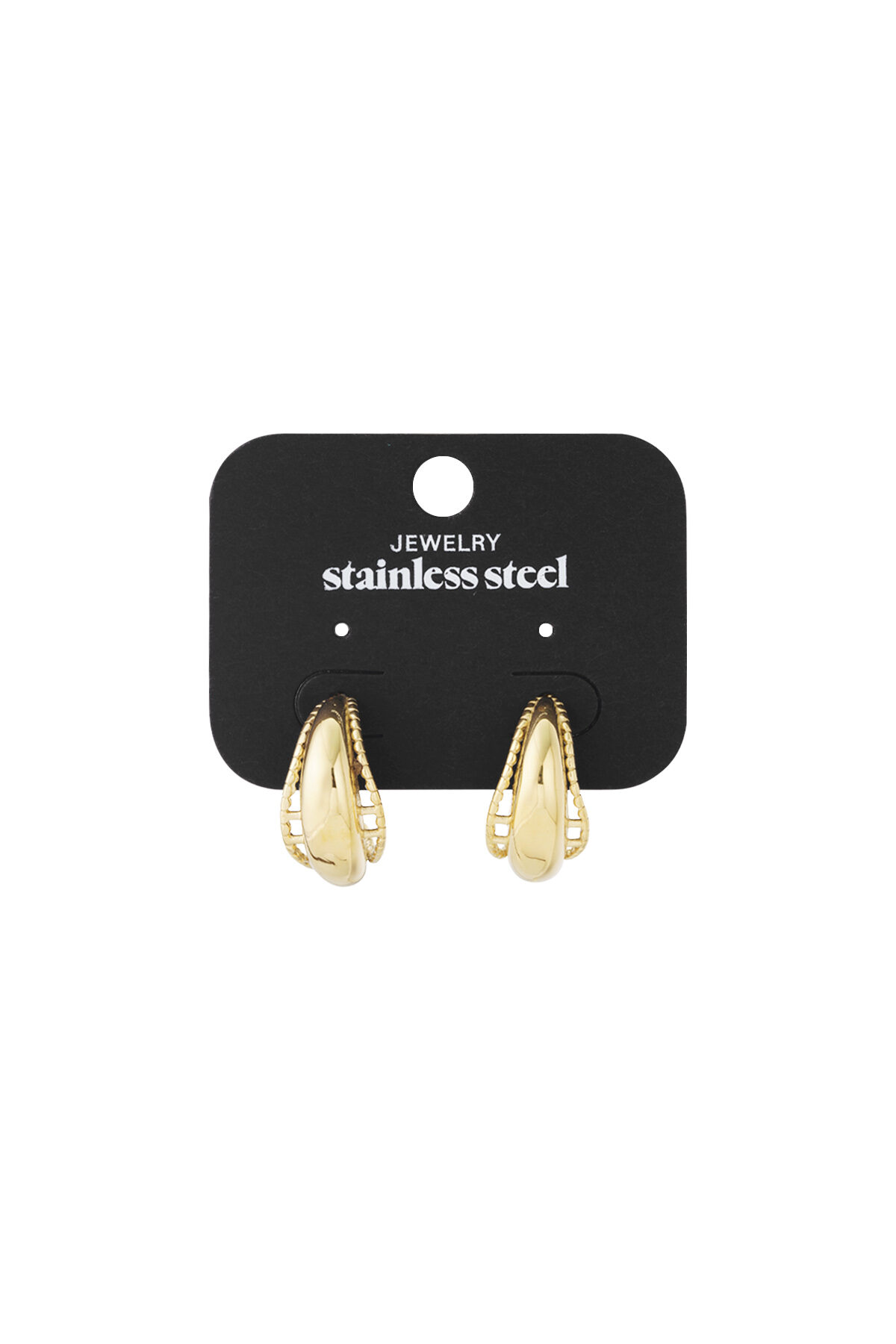 Stainless Steel Hoop Earrings Geometric Casual Daily Picture5