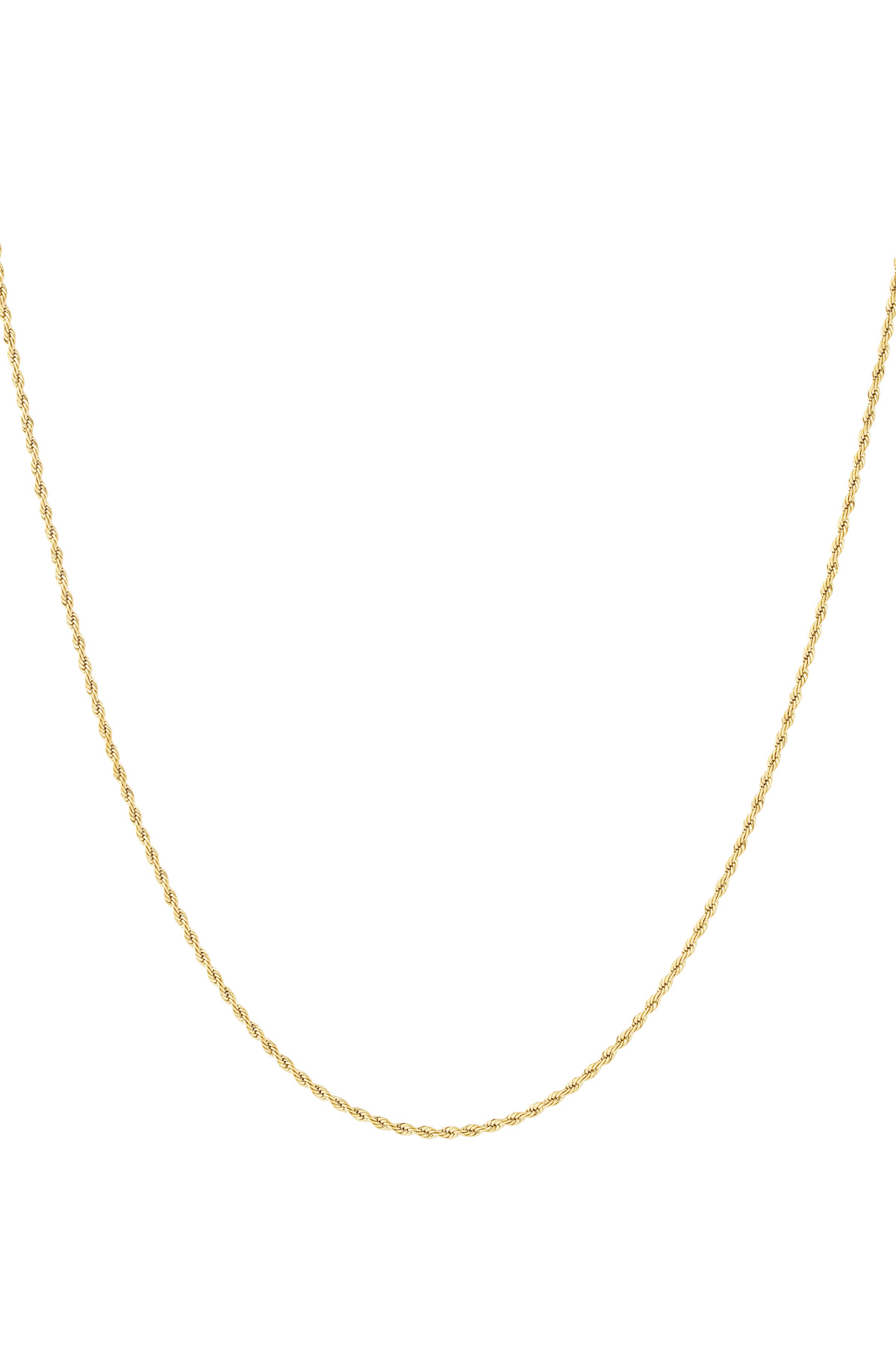 Groothandel Goudkleurig RVS Halsketting met Onregelmatige Vorm voor Dames - Simple Series