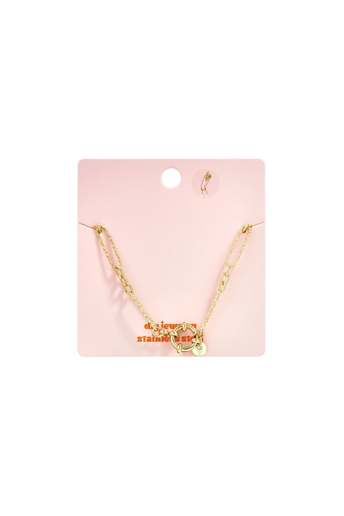 Bracelet with front clasp and varying shapes of links h5 Picture6