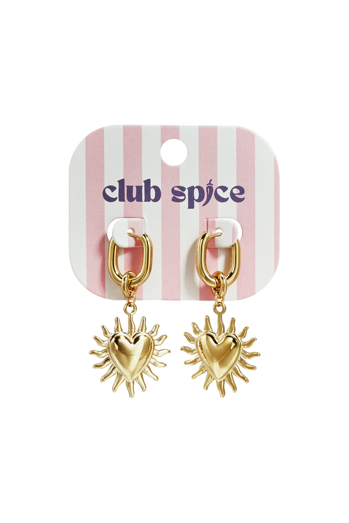 Earrings with dangling hearts and sunbeams h5 Picture3
