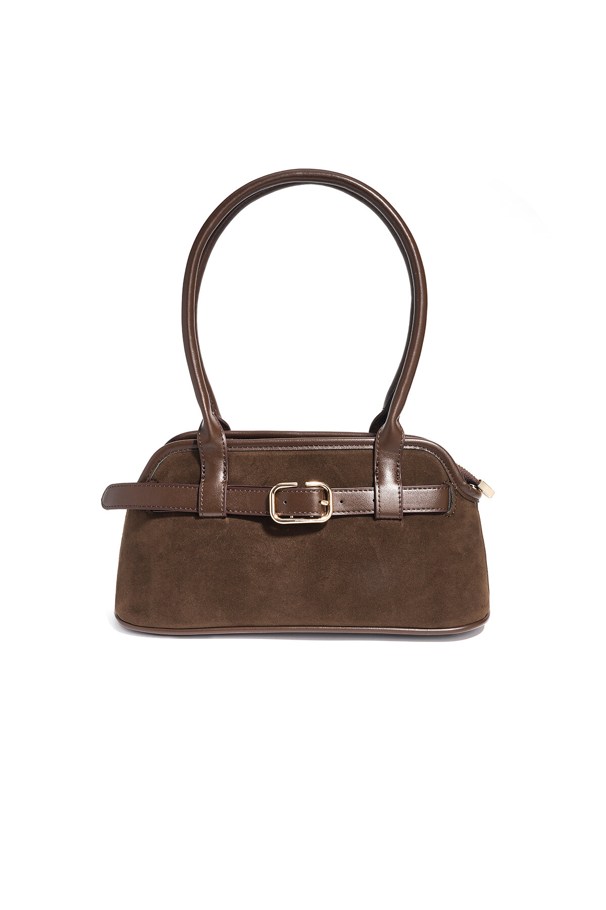 Bolsos de mano de ante liso, estilo casual, para uso diario. Imagen3