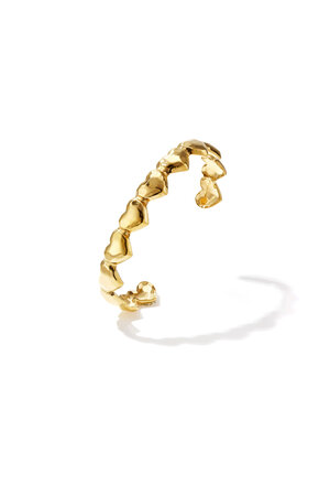 Bangle with dented hearts h5