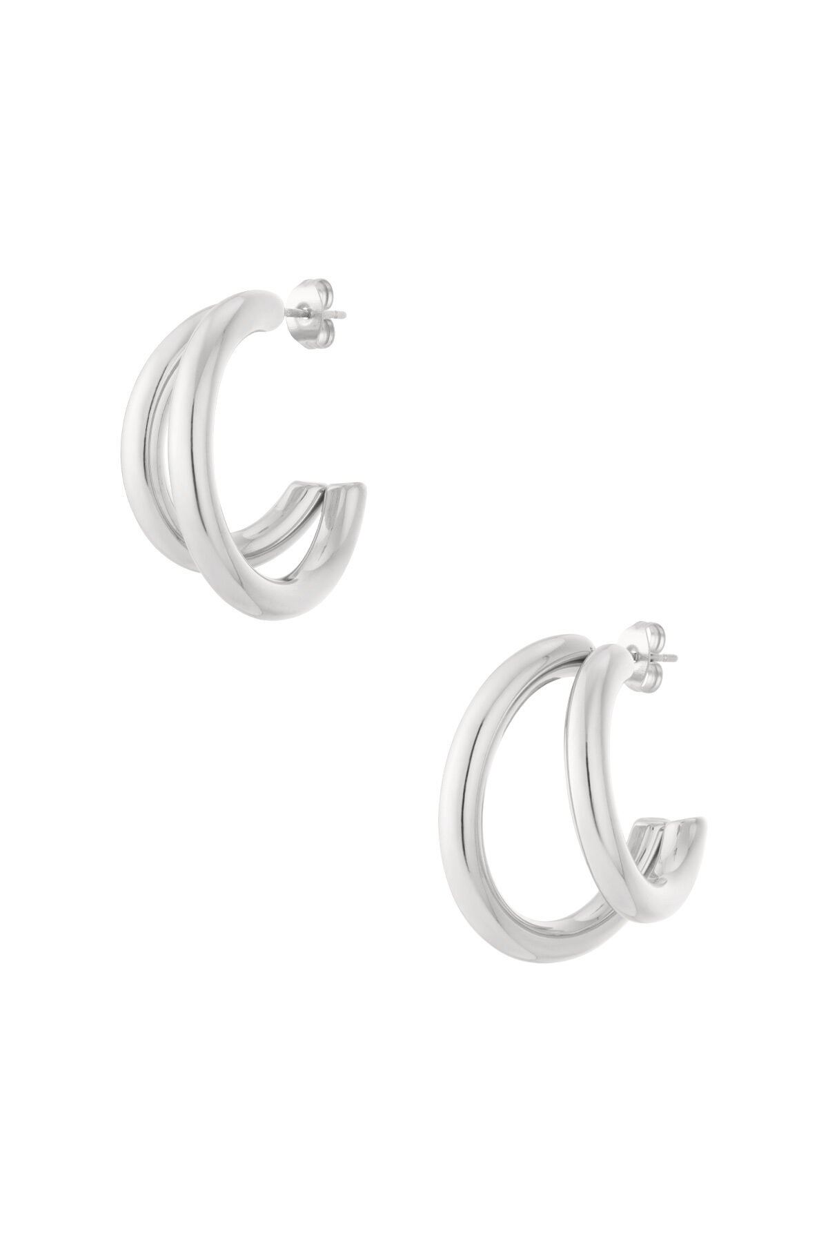 Small double hoop earrings Picture3