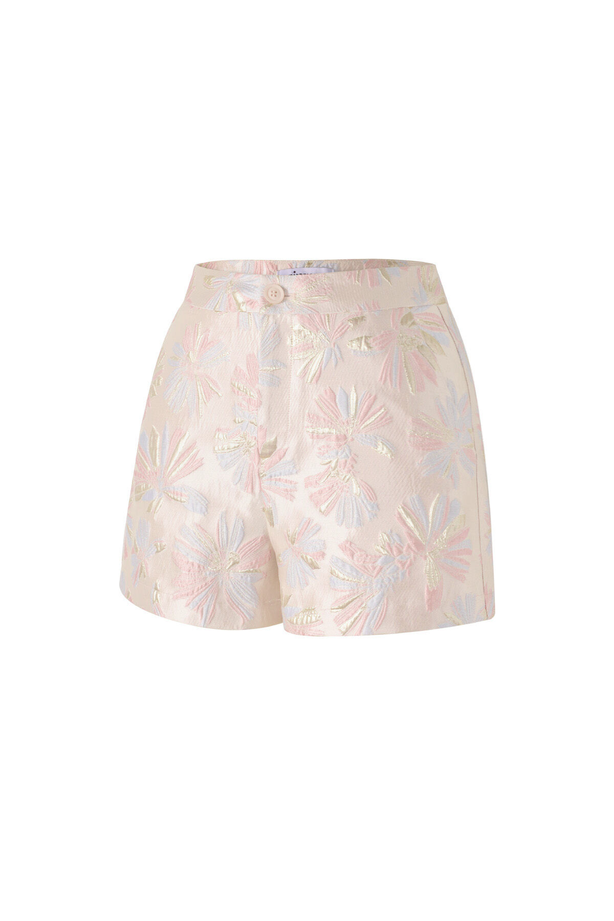 Shorts da Donna in Fibra di Poliestere Tessuta Stampa Floreale Elegante h5Immagine2