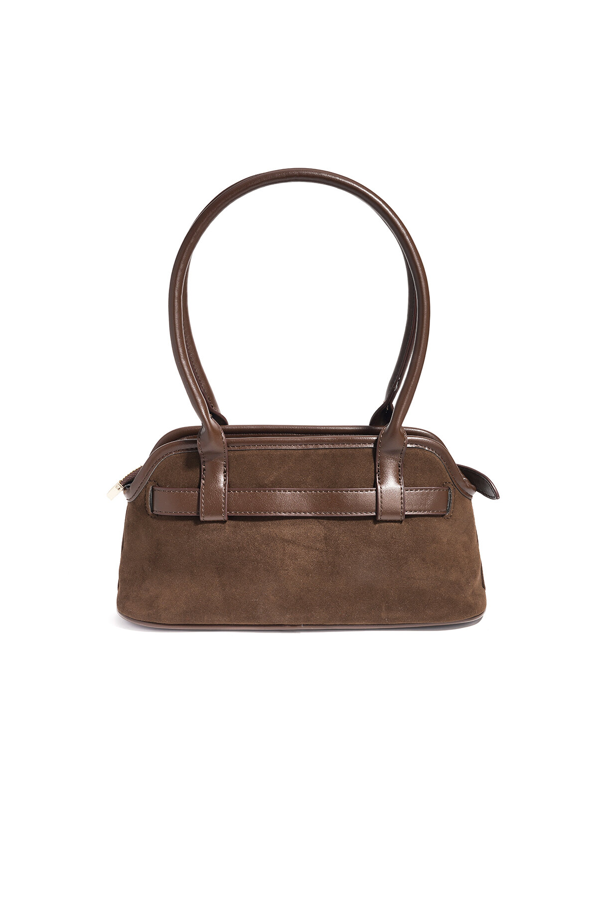 Bolsos de mano de ante liso, estilo casual, para uso diario. Imagen5
