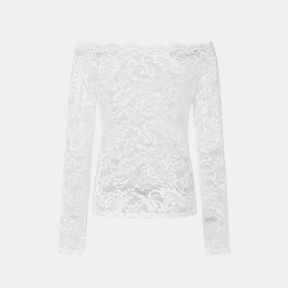 Elegant Lace Long Sleeve Tops 2