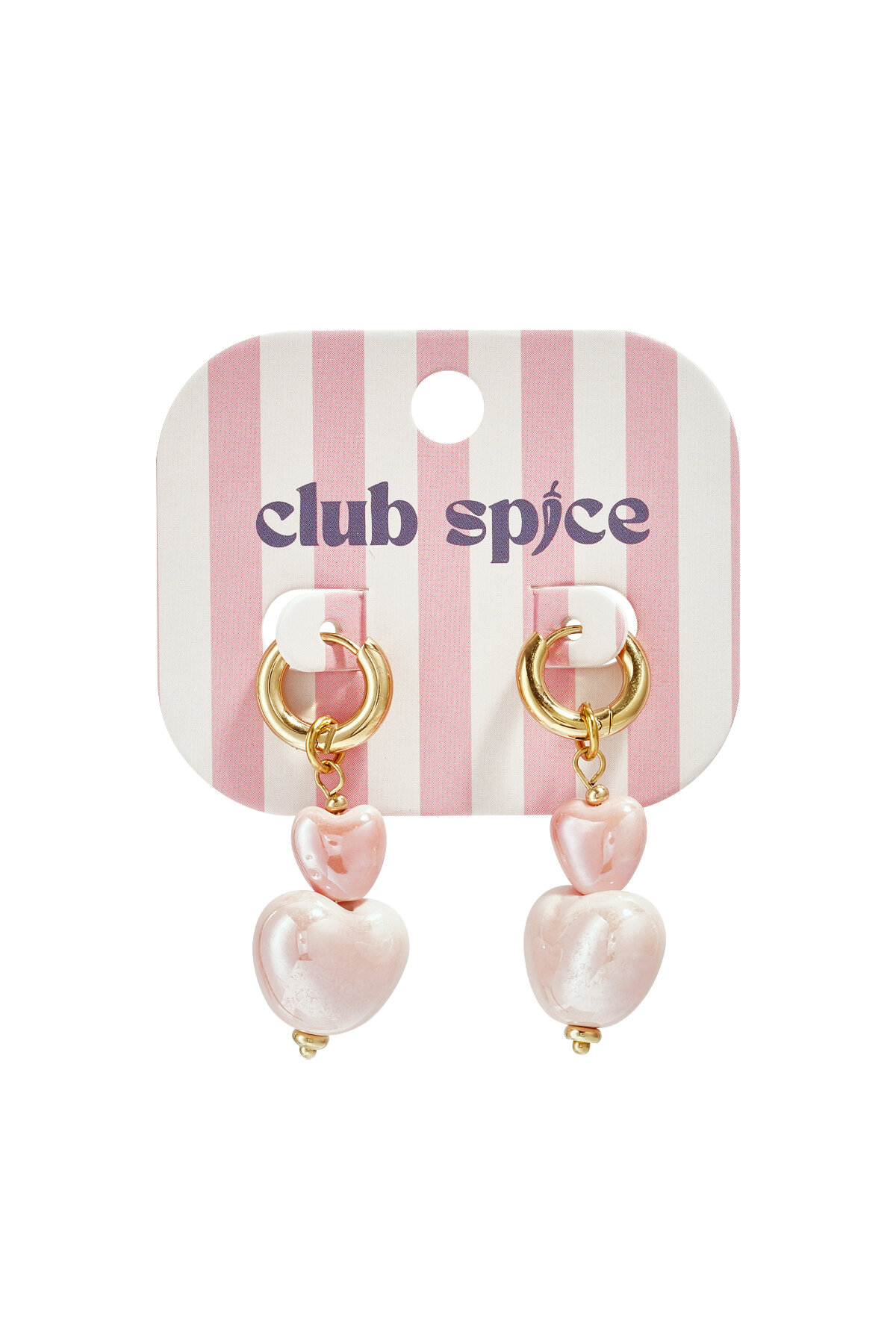 Stacked heart bead earrings h5Picture3