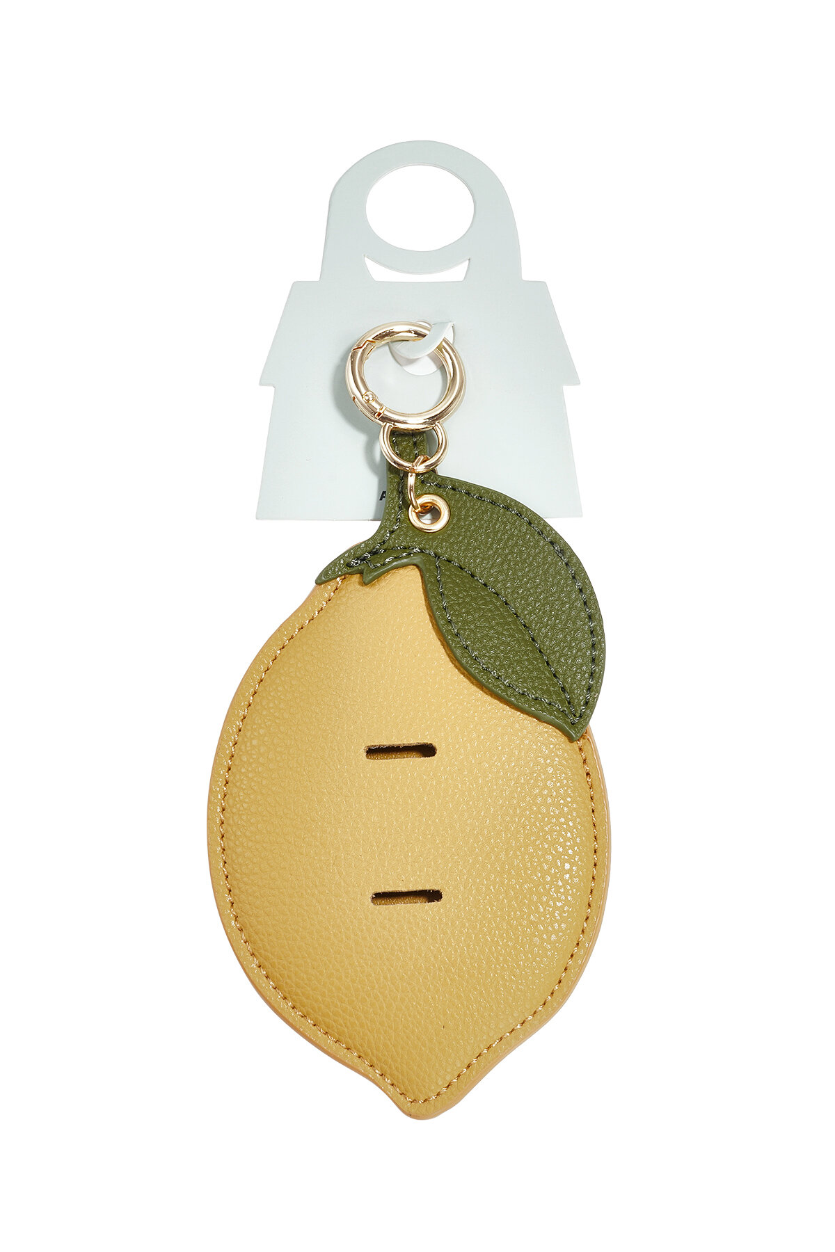 Llaveros para bolsos color limón. Accesorios casuales de PU para uso diario. h5 Imagen4