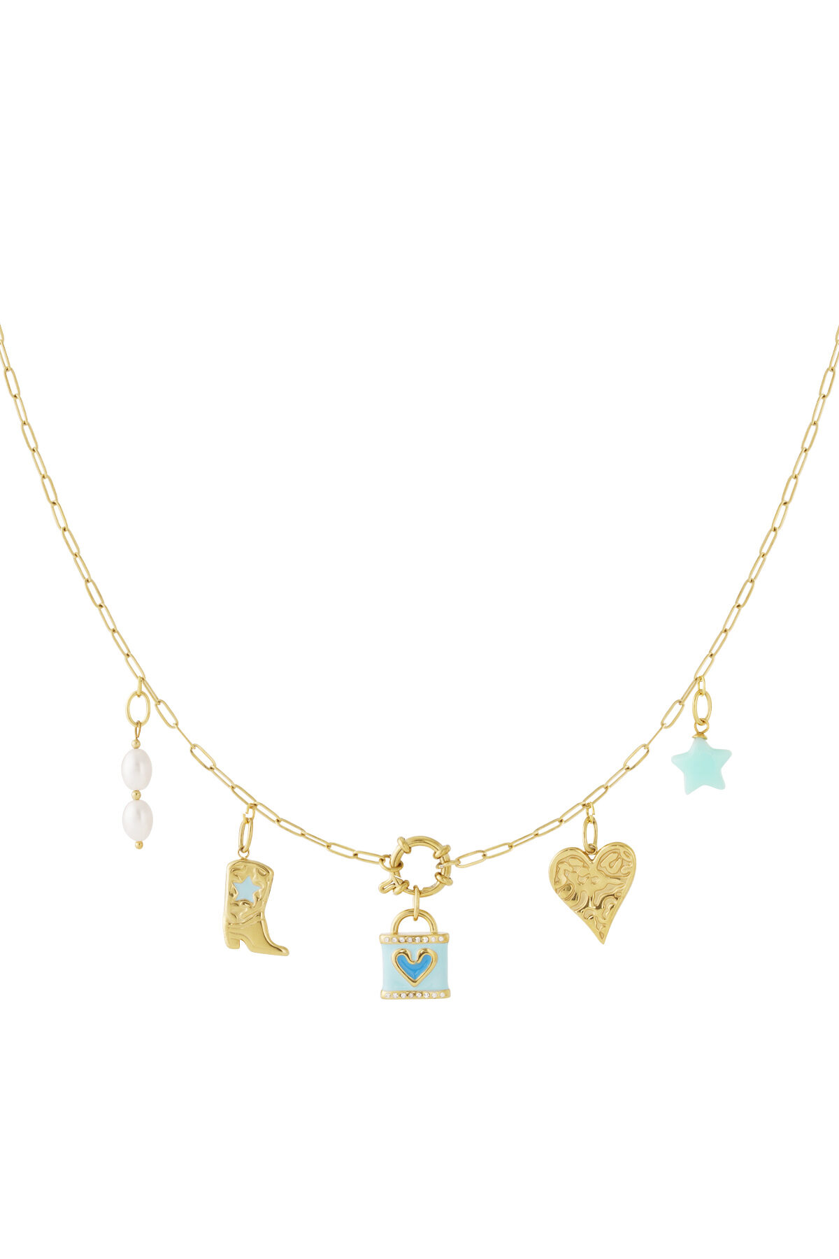 Blue heart DIY necklace Picture3