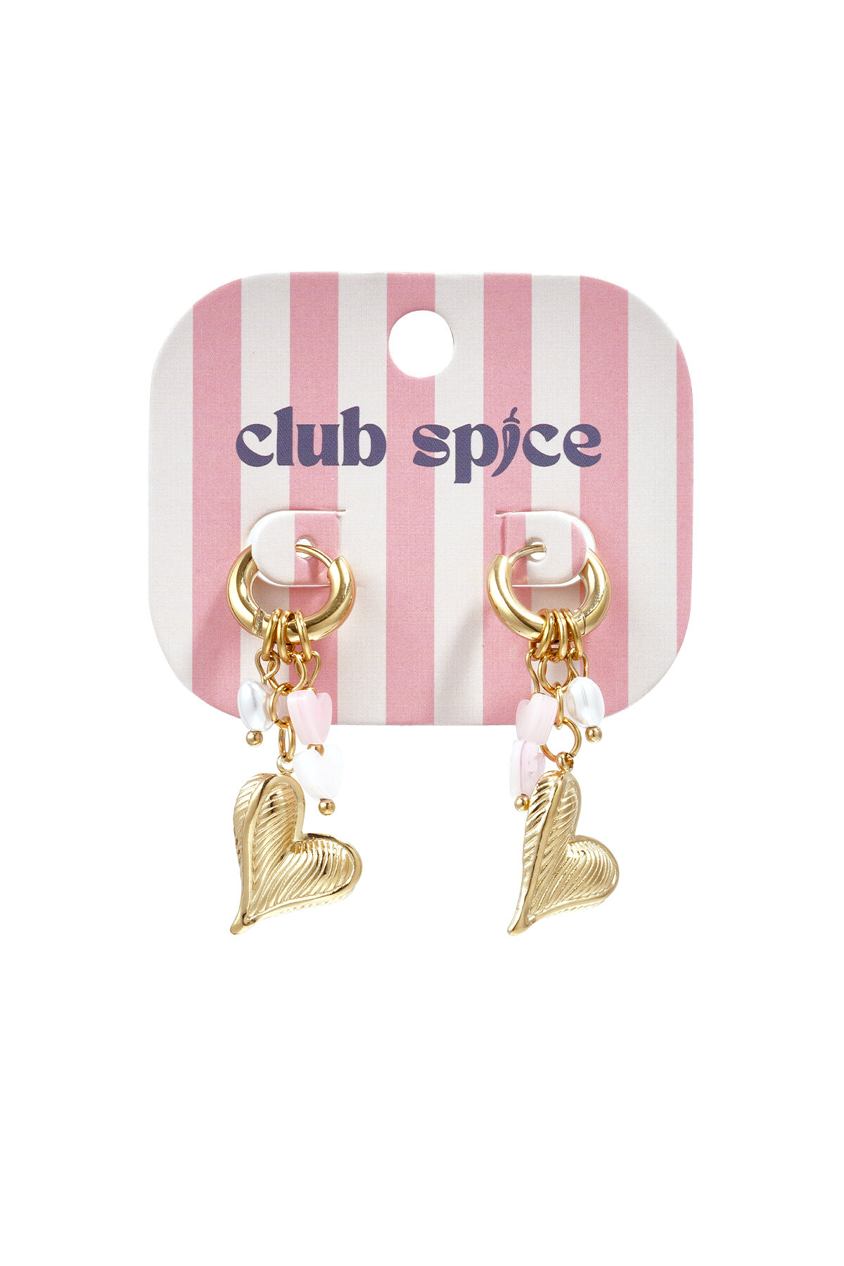 Earrings with hanging beads, pearl and heart h5Picture4