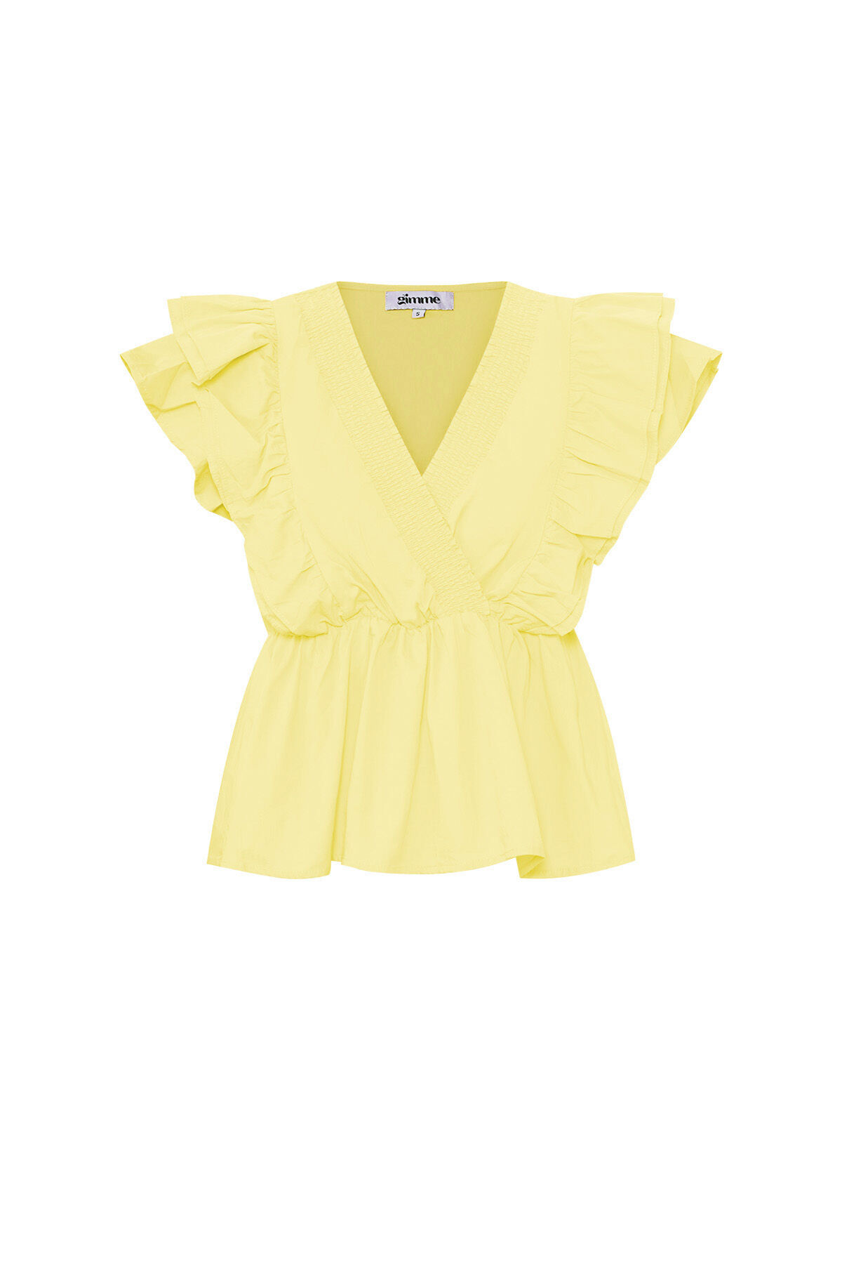 Woven Sleeveless Top Elegant Ruffle Edge Solid Color Spring/Summer 
