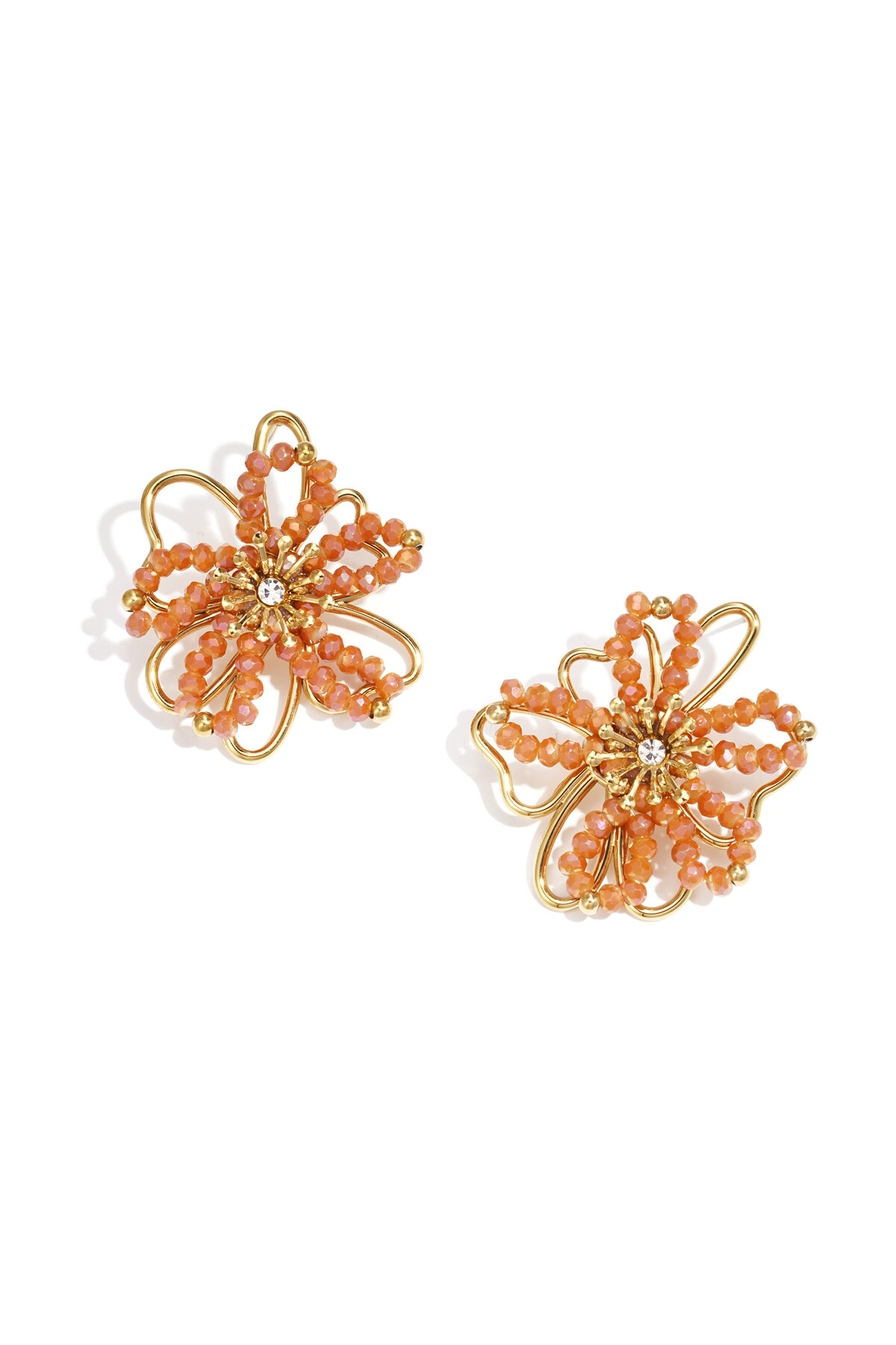 Boucles d'oreilles à tige en acier inoxydable, style décontracté et simple, série Fleur, bijoux pour femmes 2