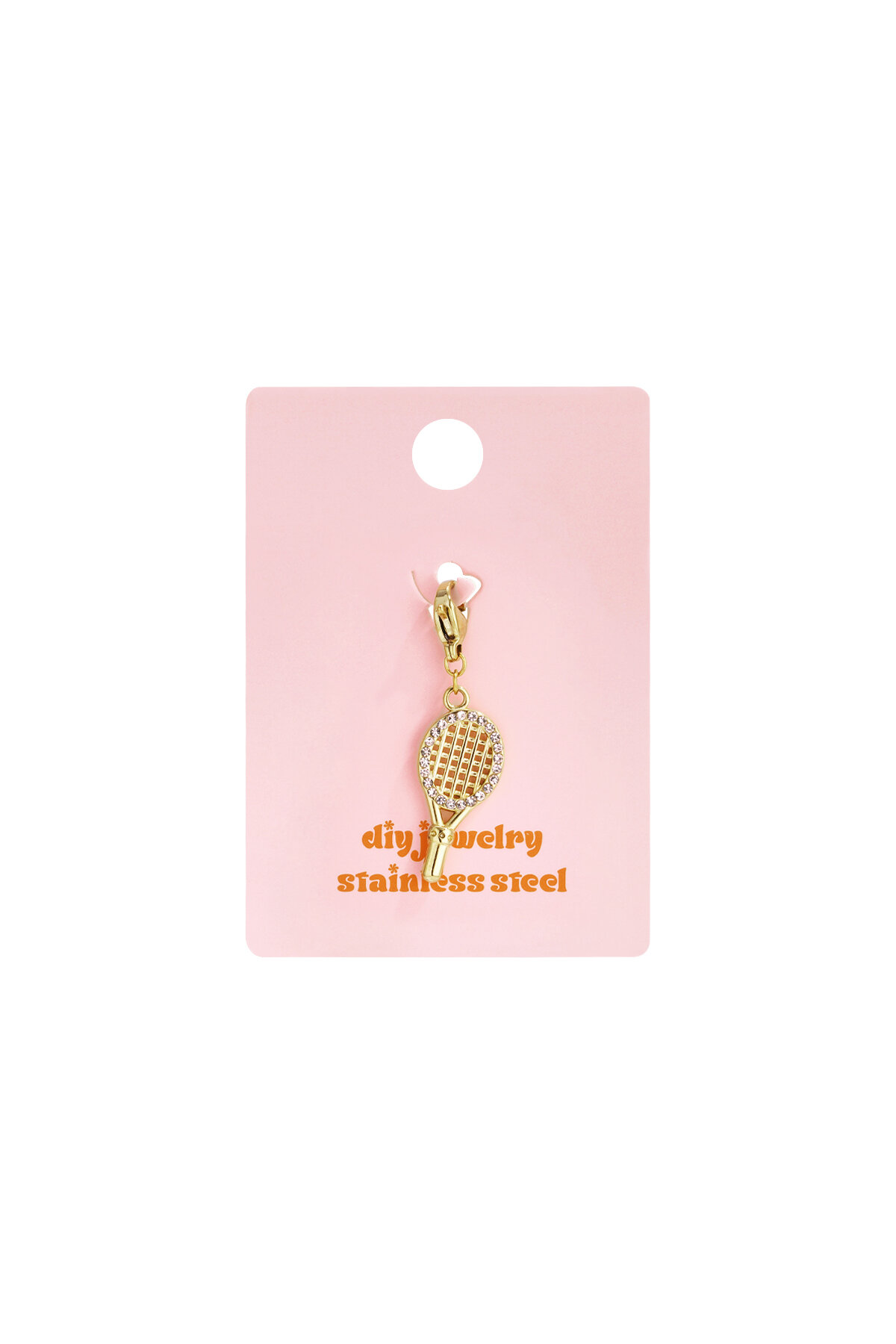 Schmuckanhänger aus Edelstahl, Tennisschläger-Motiv, Sport, Alltag, Schlichte Serie, Damenschmuck h5 Bild3