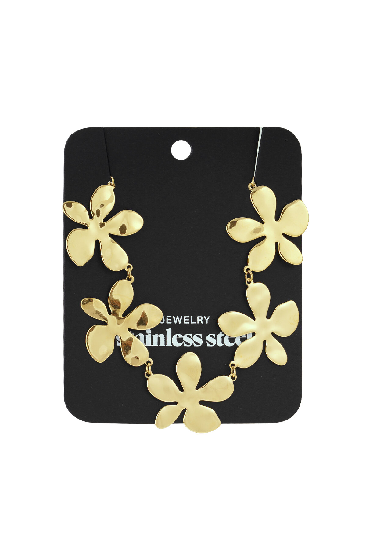Stainless Steel Chain Necklaces Flower Casual Daily Simple Series Women's jewelry Picture4