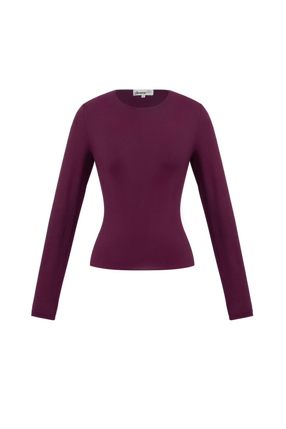 Knitted Nylon Women's Long Sleeve Top Basic Solid Color h5 