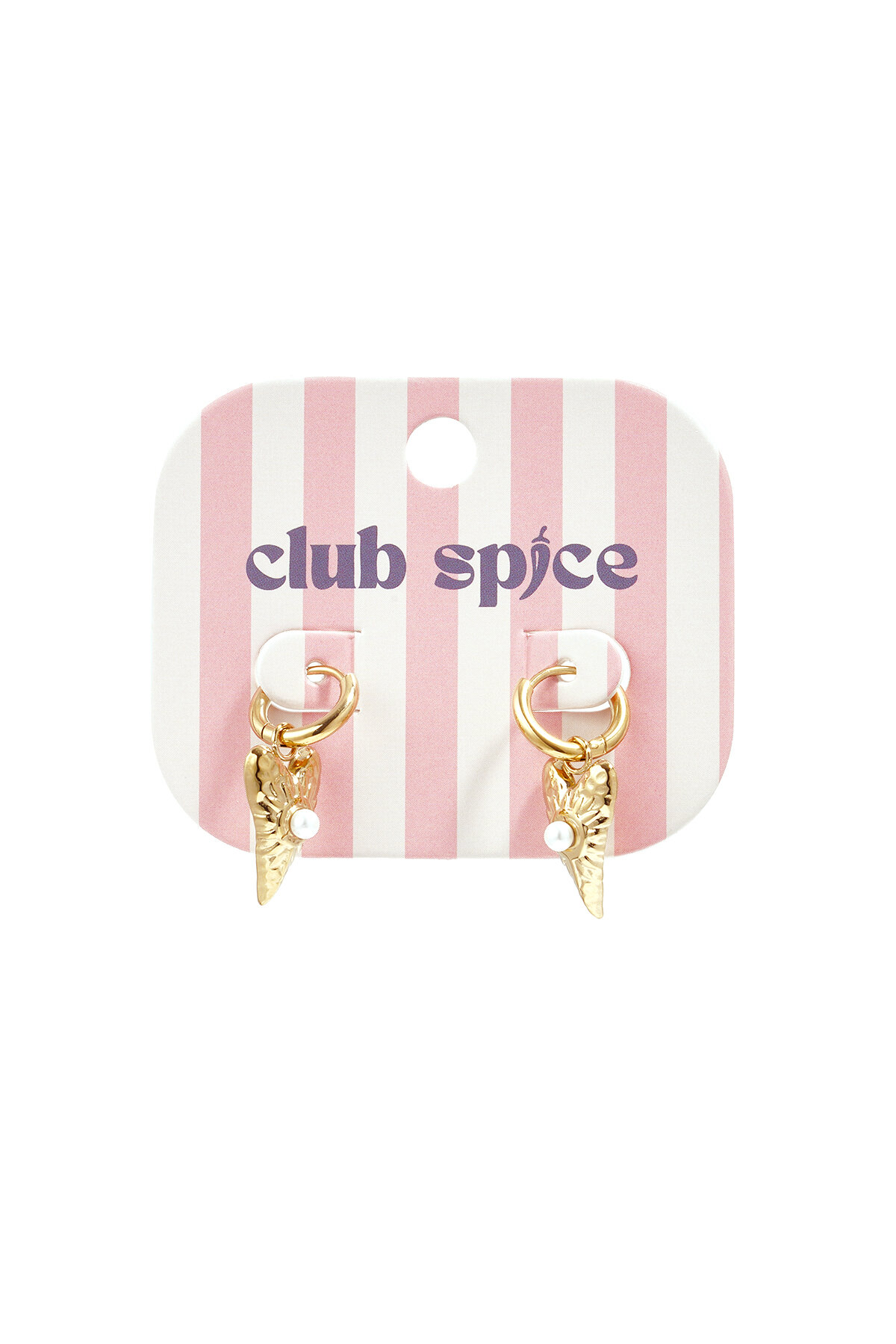 Small earrings with long heart charm with pearl h5 Picture3