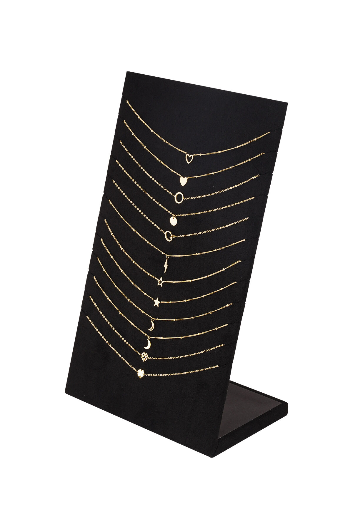 display with 12 stainless steel necklaces h5 Picture2