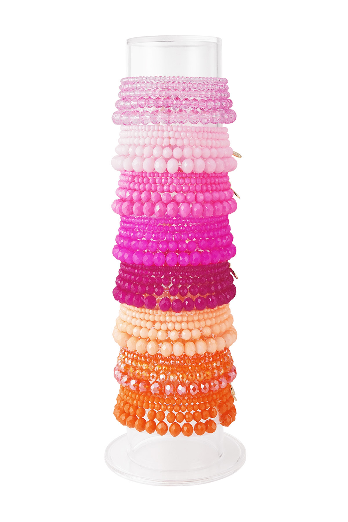 Groothandel Armband Kristallen Kralen Multi Beige - Set van 1, foto 3 van 6