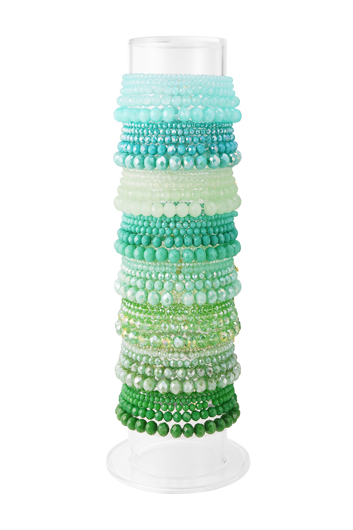 Groothandel Armband Kristallen Kralen Multi Beige - Set van 1, foto 5 van 6