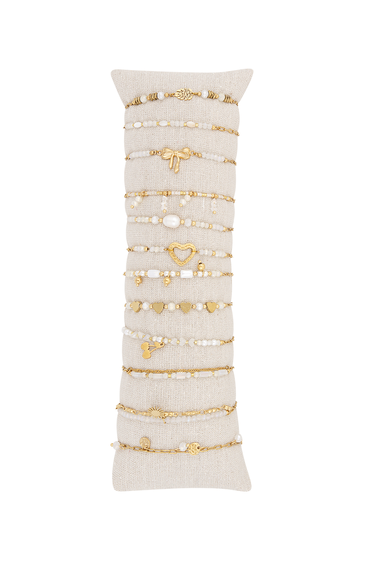 Set espositore bracciali grazioso legame - Colore oro bianco 
