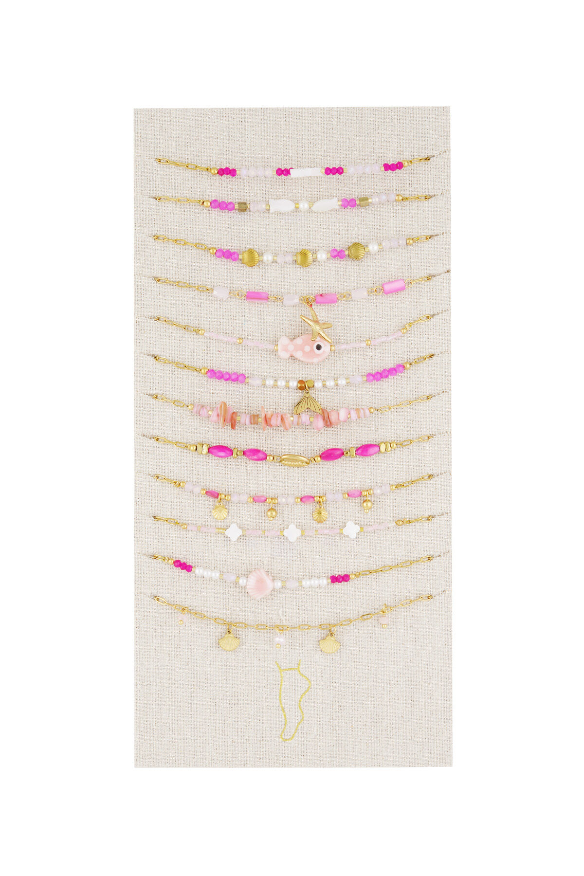 Conjunto de tobilleras con efecto sirena 