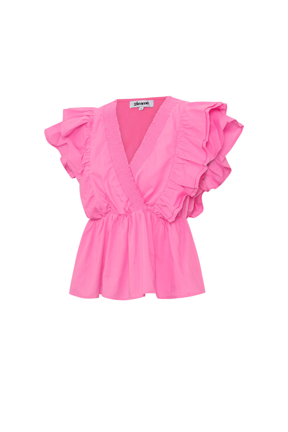 Blusa Sin Mangas Tejida Elegante Borde Con Volantes Color Sólido Primavera/Verano Imagen2