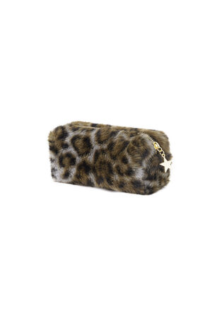 Bolsa de maquillaje con estampado de leopardo h5 Imagen4