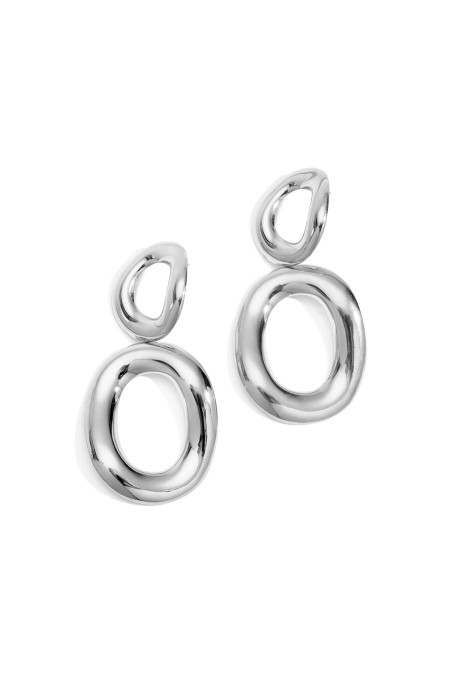 Edelstahl Tropfen Ohrringe Kreis Casual Täglich Einfache Serie frauen schmuck