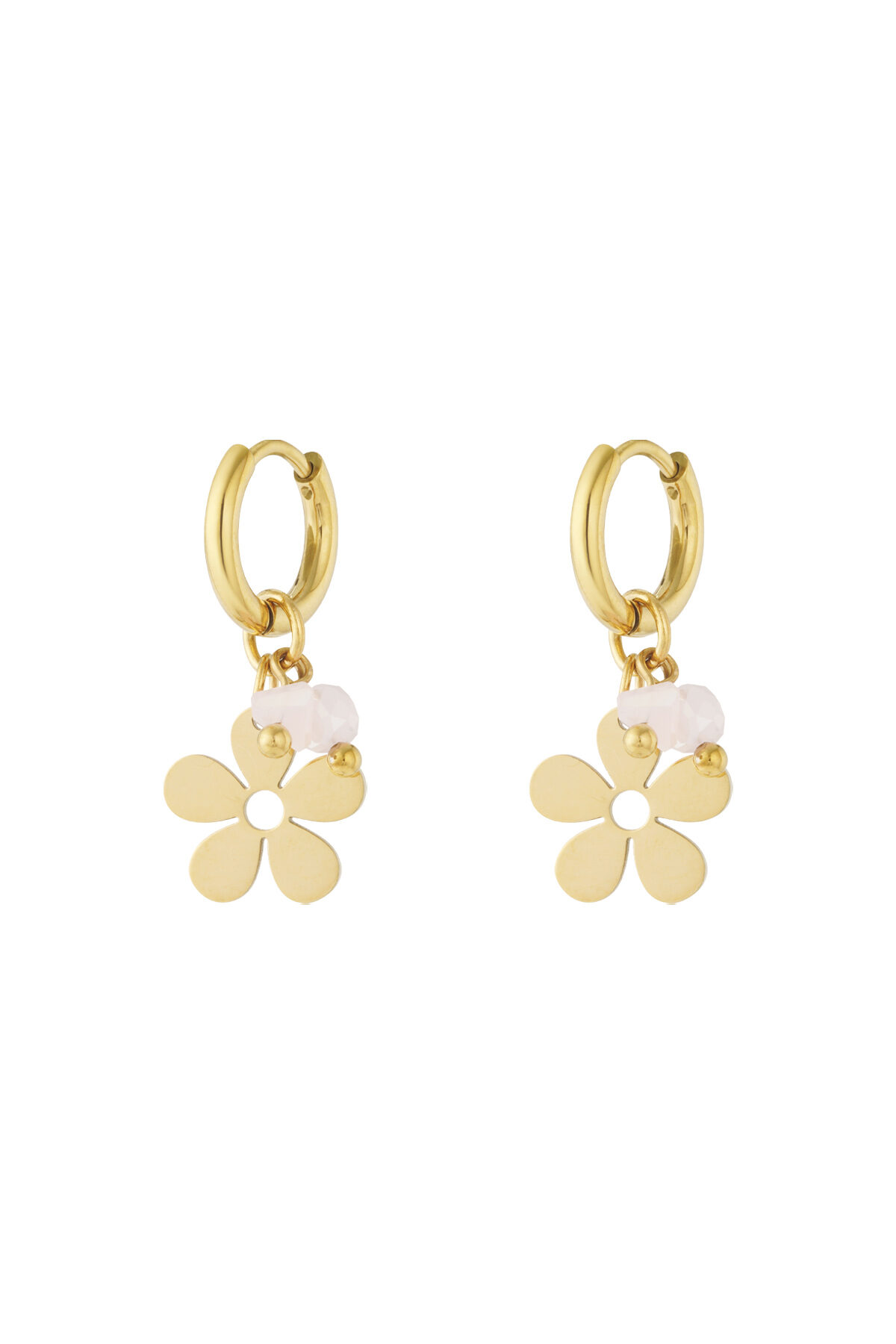 Stainless Steel Drop Earrings Flower Casual Daily 