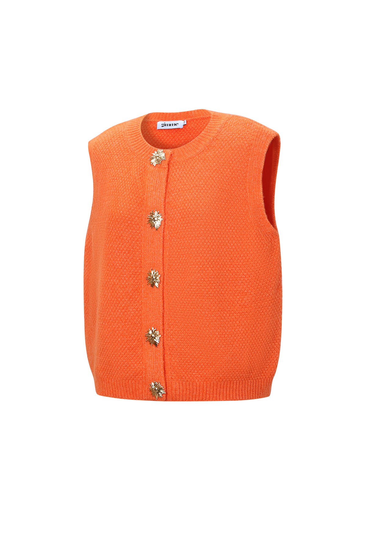 Knitted Polyester Fiber Women's Knitted Vest Casual Solid Color h5 Picture2