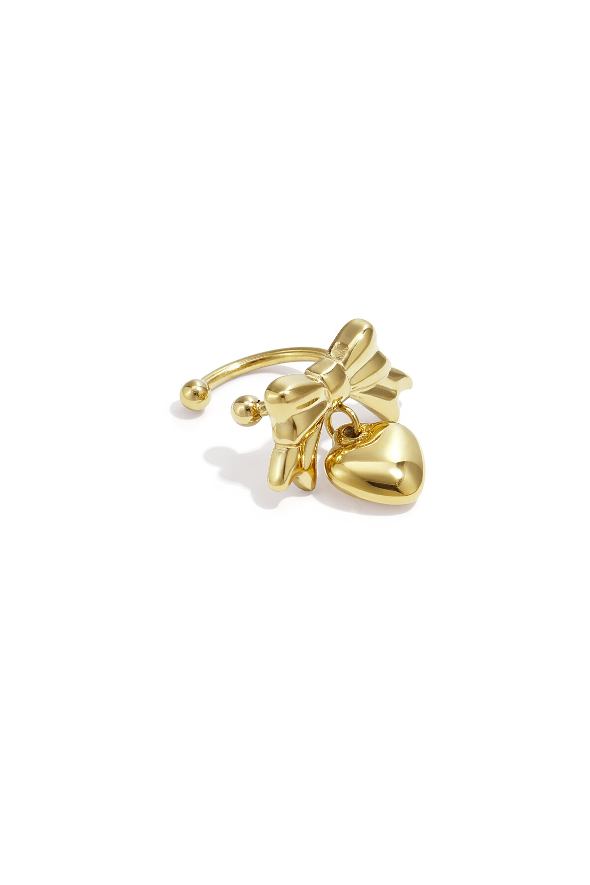 Stainless Steel Ear Cuffs Heart Casual Daily Simple Series Women's jewelry 