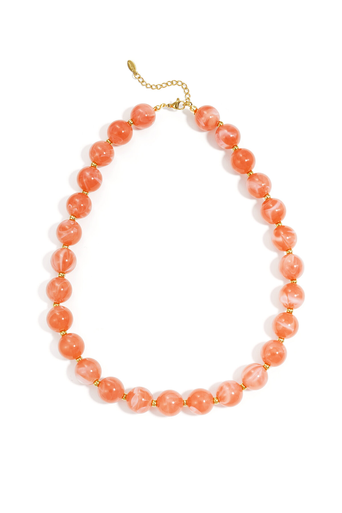 Collana di perline con perle dorate da 135 mm 2