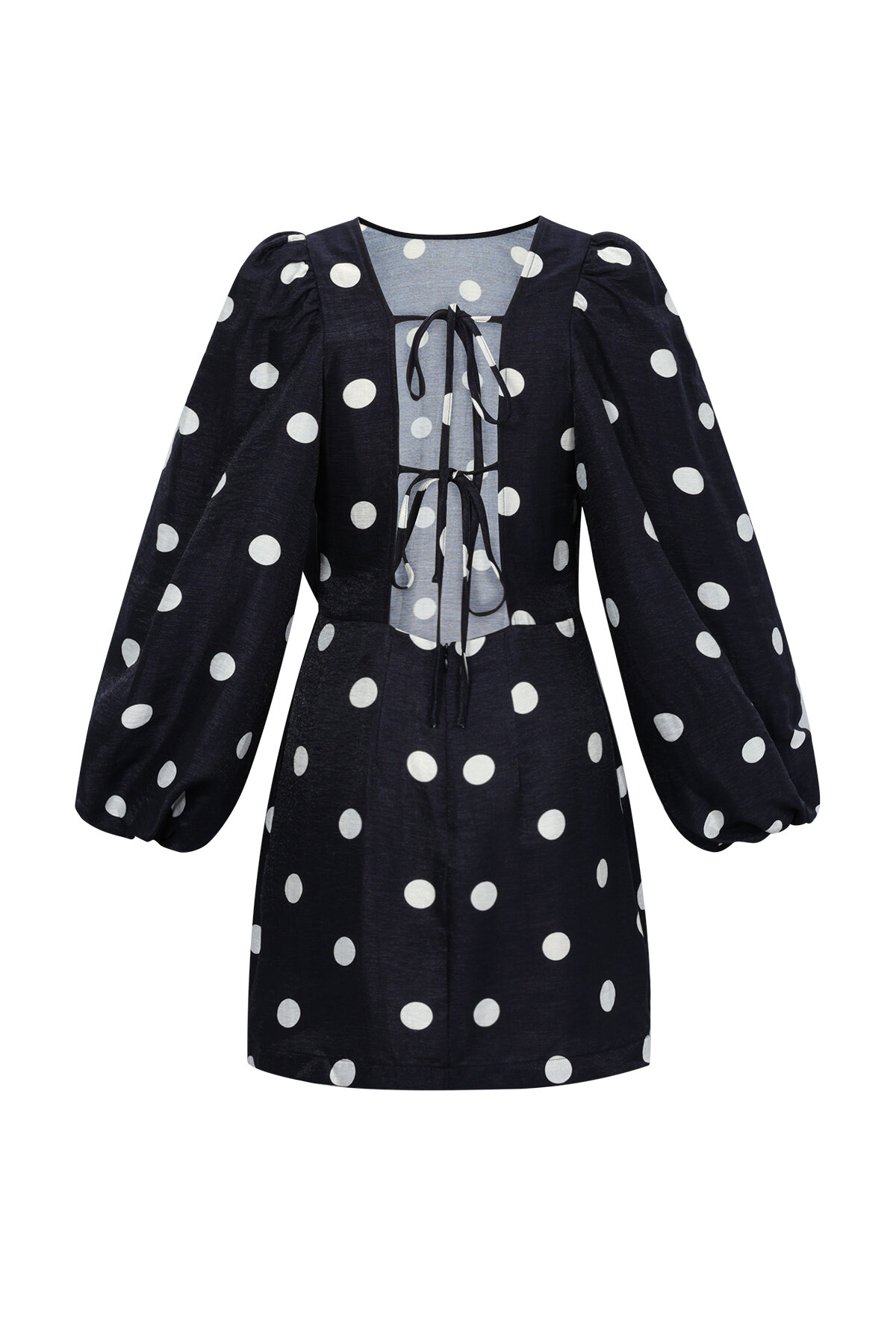 Woven Polyester Fiber Women's Mini Dress Elegant Polka Dots Picture3