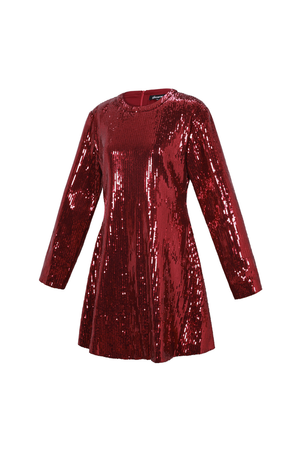 Tessuto Fibra Di Poliestere Abito Mini Donna Elegante Paillettes Autunno/Inverno Immagine2
