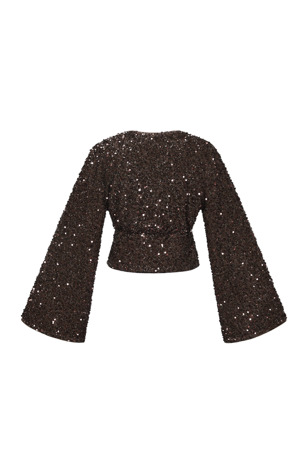 Woven Polyester Fiber Women's Long Sleeve Tops 2-Piece Set Sequins h5Picture3