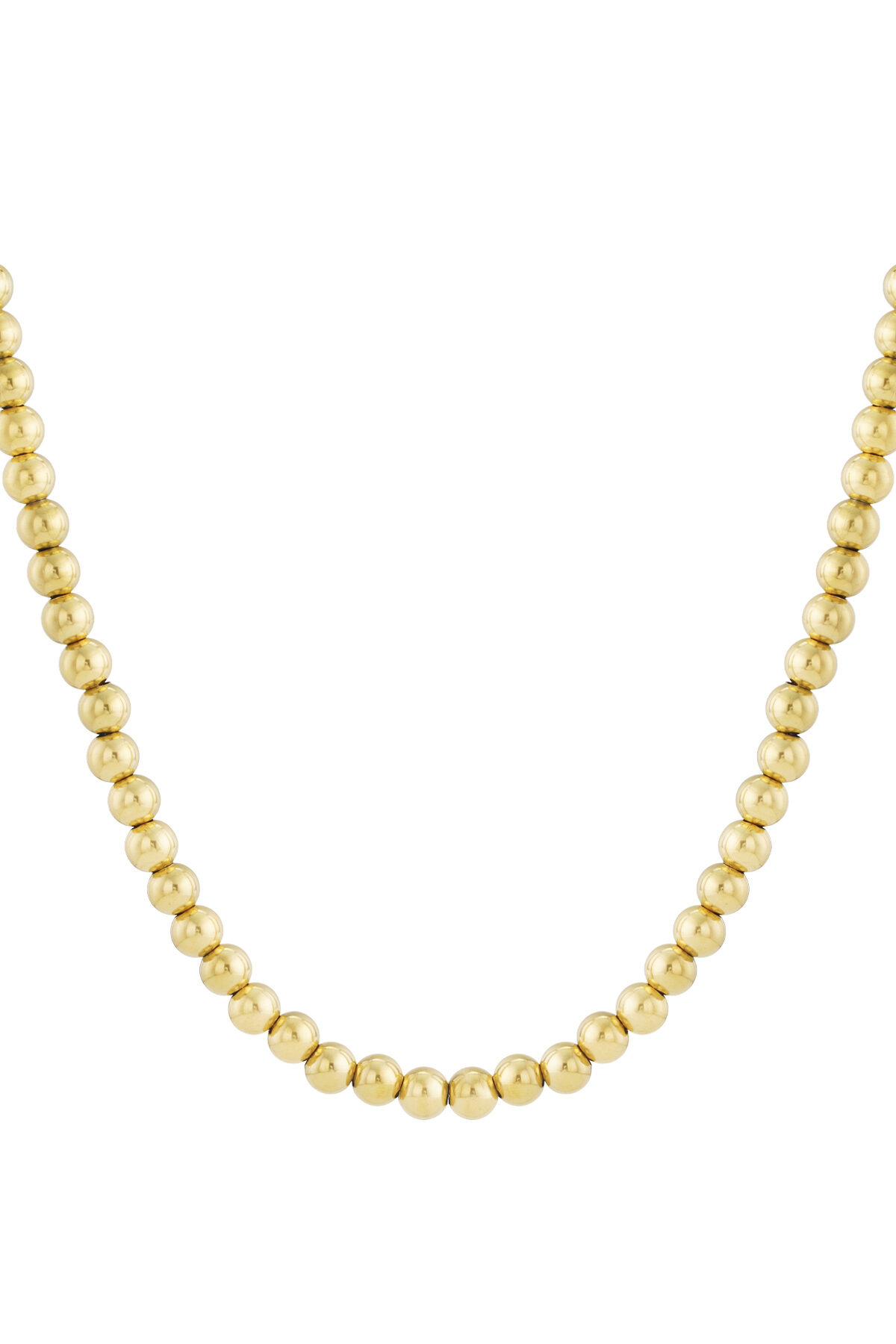 Hollow bead necklace -10mm h5 
