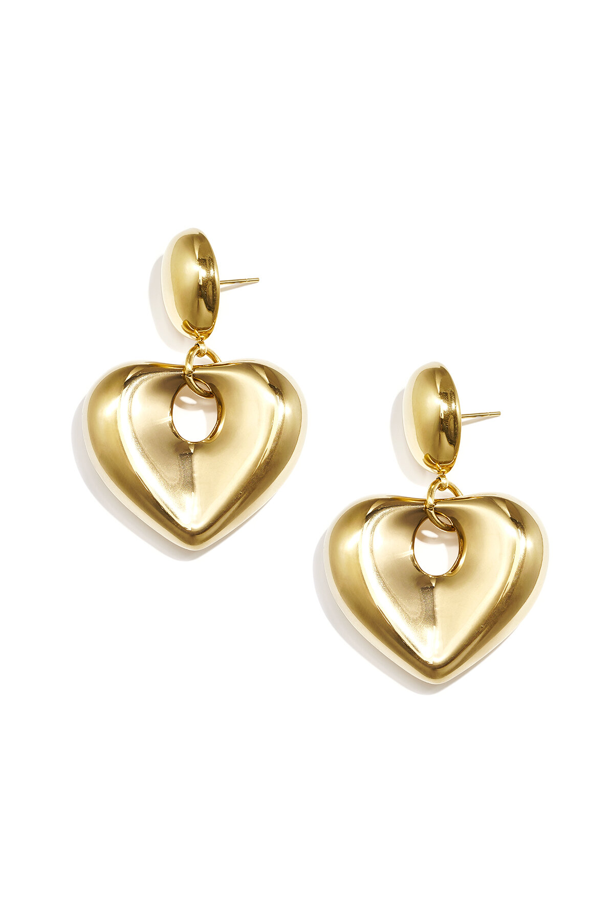 Statement puffy heart earrings h5